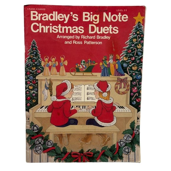 Bradleys Big Note Christmas Duets Piano Song Book 7 Songs Sheet Music 1982 - Picture 1 of 7